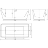 акриловая ванна sancos dama 170x80 fb05 без гидромассажа