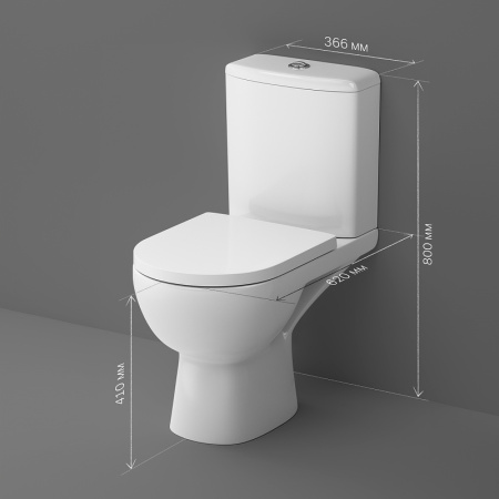 унитаз компакт am.pm sunny flashclean c85c8600sc с бачком и сиденьем микролифт