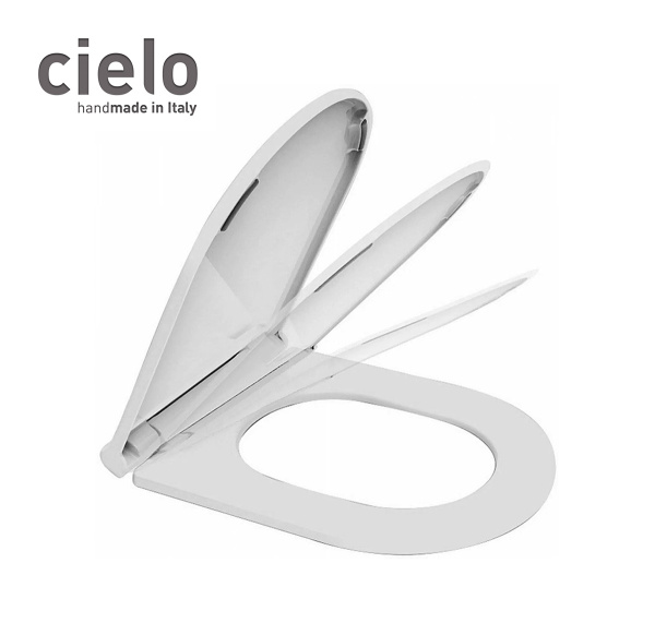 сиденье для унитаза cielo smile cpvsmnewf с микролифтом, цвет gloss white