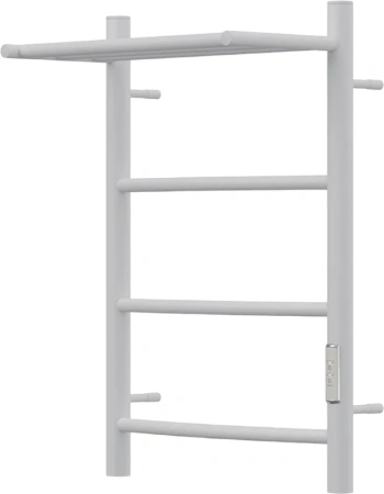 полотенцесушитель point афина pn04846pw электрический, с полкой, 40x60 см, белый