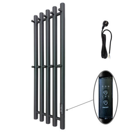 Полотенцесушитель электрический Маргроид Inaro Inaro-8024-1049-9005R 80х24 черный матовый Полотенцесушитель электрический Маргроид Inaro Inaro-8024-1049-9005R 80х24 черный матовый