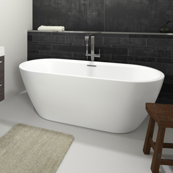 акриловая ванна riho inspire velvet white 160x75 b091001105 (bd1010500000000) без гидромассажа