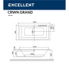 акриловая ванна excellent crown grand 190x90 waex.crg19wh