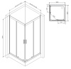 душевой уголок am.pm gem 90×90 w90g-403-090mt профиль серый, стекло прозрачное