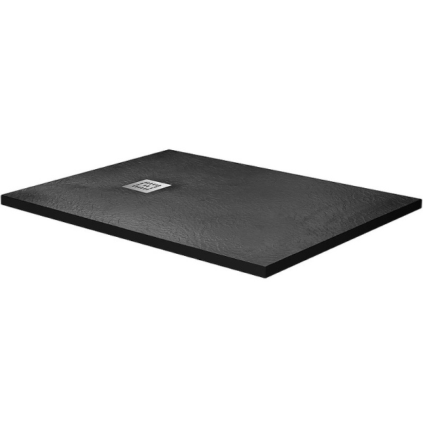 душевой поддон из искусственного камня belbagno uno 120x90 tray-mr-uno-ah-120/90-35-nero-cr черный матовый