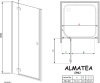 душевая дверь radaway almatea dwj 80 l прозрачное