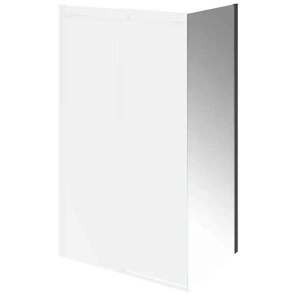 душевая стенка kerama marazzi cristallo 100 ct.100.fp.blk.m профиль черный матовый, стекло прозрачное