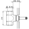 внутренняя часть cisal complementi za00331004 запорного вентиля 3/4"
