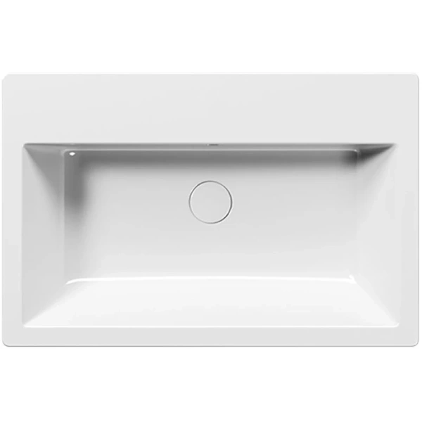 раковина gsi kube x 9437111 встраиваемая сверху, 70x46 см, bianco lucido (белый глянец)