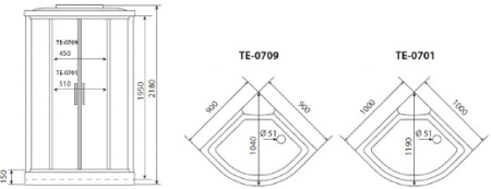 душевая кабина timo eco te-0709 p