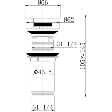 донный клапан abber af0010w click-clack, белый