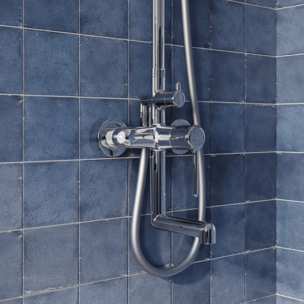 душевая система iddis aiger aigsb3fi06 228 мм, со смесителем, хром