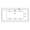 акриловая ванна excellent pryzmat 200x90 "line" цвет бронза