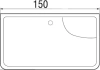 акриловая ванна wemor sena s 150x70x55 см 10000001805 белая