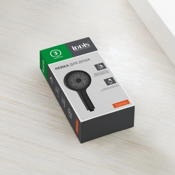душевая лейка iddis spahome spa3f0bi18 черный матовый