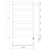 полотенцесушитель электрический 870x630 тэн правый secado кродо 4673739252383