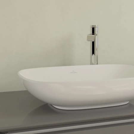 раковина villeroy & boch loop & friends 4a490001 накладная, 56x38 см, альпийский белый