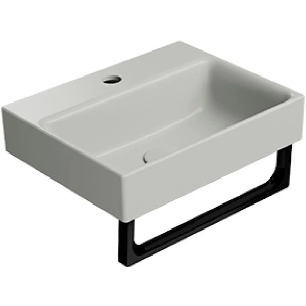 раковина gsi nubes 9684117 накладная, 40x32 см, cenere opaco (серый матовый)