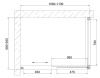 душевой уголок vegas glass zp+zpv 110*90 05 01 профиль бронза, стекло прозрачное