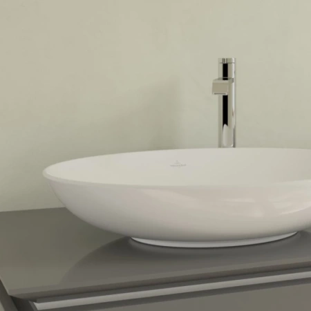раковина villeroy & boch loop & friends 4a480001 накладная, 62x42 см, альпийский белый
