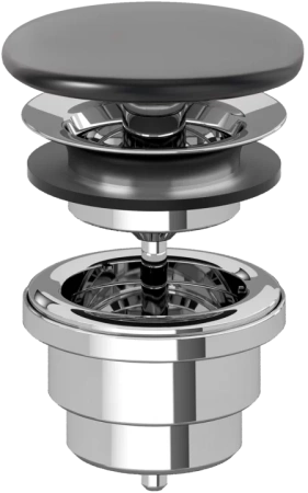 Донный клапан без перелива Villeroy & Boch 680800R7, черный