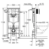 инсталляция для унитаза grohe rapid sl 38775001 с кнопкой смыва, хром