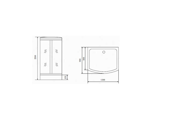 душевая кабина timo comfort clean glass t-8815f 120х90