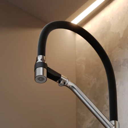 смеситель для кухни sancos orta sc4008ch хром черный