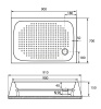 душевой поддон rgw acrylic lux/tn 90x70 16180279-21 белый