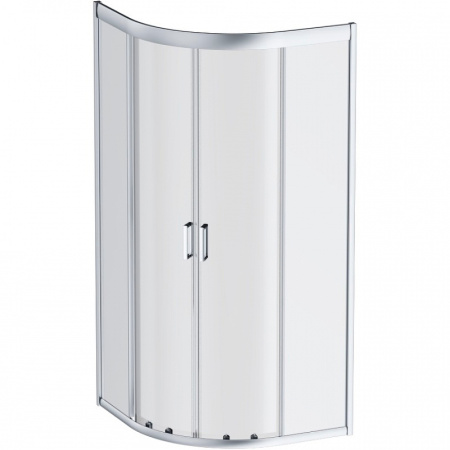 Душевой уголок AM.PM Gem 80×80 W90G-401-080WT радиальный профиль Матовый хром стекло прозрачное