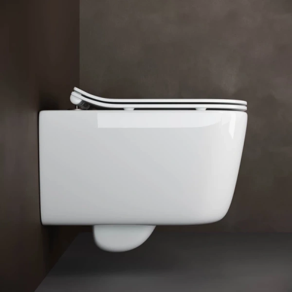унитаз ceramicanova new day cn3005 подвесной, с сиденьем микролифт, белая