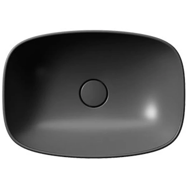 раковина gsi nubes 978426 накладная, 50x35 см, ardesia opaco (черный матовый)