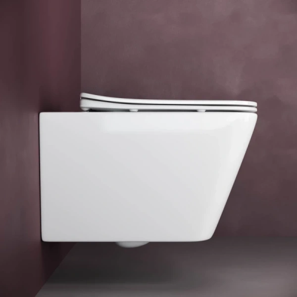 унитаз ceramicanova metric cn3007 подвесной, с сиденьем микролифт, белая