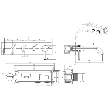 смеситель для ванны allen brau priority 5.31a05-00 хром