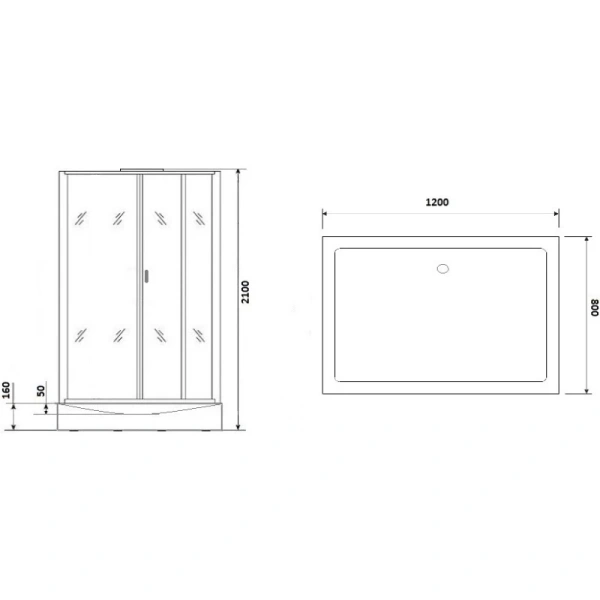 душевая кабина niagara premium 120x80 ng-6012-01gqr с гидромассажем