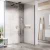 душевая перегородка ravak walk-in wall 60 gw9w00300z1 профиль черный, стекло прозрачное