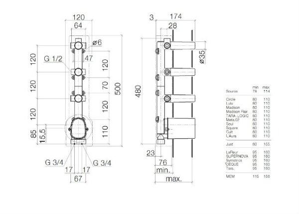 внутренняя часть dornbracht 35.531.970.90 смесителя