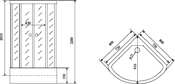 душевая кабина timo standart t-6680sf silver fabric