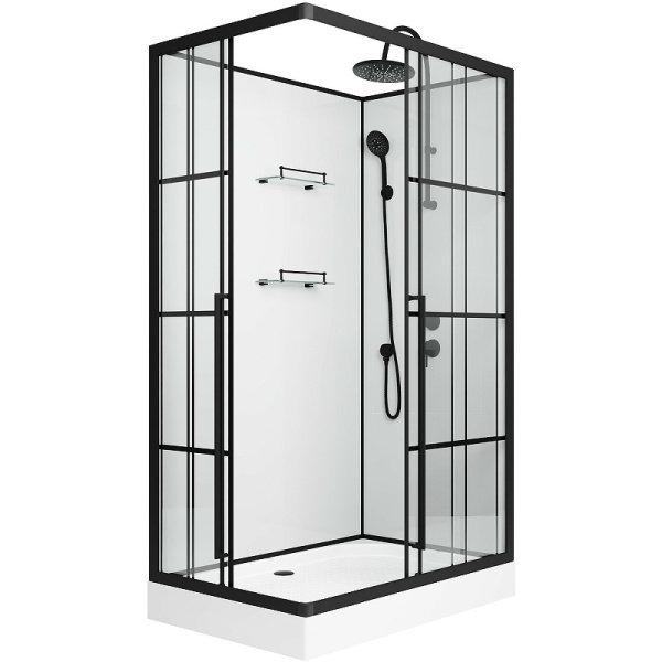 душевая кабина niagara standart 120x80 r st120/80/15qr/kl/bkt без гидромассажа