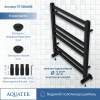 водяной полотенцесушитель aquatek альтаир п7 500x600 aq kk0760bl черный муар