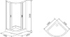 душевой уголок timo tl 100×100 tl-1101r профиль хром, стекло прозрачное с рисунком