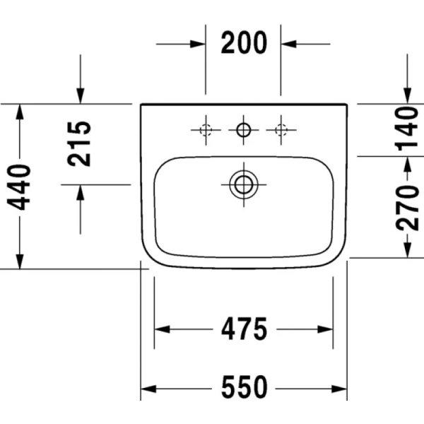 раковина подвесная duravit durastyle 2324550000