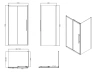 душевой уголок esbano flex 100x80 esogf108psb профиль черный стекло прозрачное
