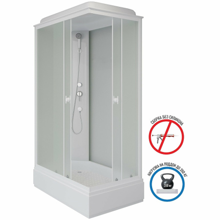 душевая кабина niagara promo 120x90 p120/90/26q/mt без гидромассажа