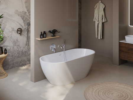 акриловая ванна belbagno uno 170x75 bb701-1700-750-k без гидромассажа