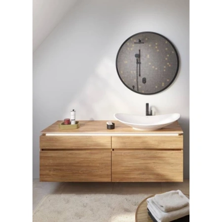 раковина villeroy & boch my nature 411080r1 накладная, 81x41 см, альпийский белый с покрытием ceramicplus