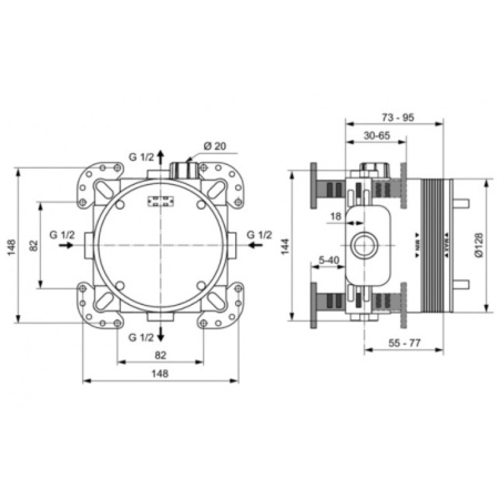 душевая система ideal standard ceratherm all in one 7 в 1 a7572aa хром