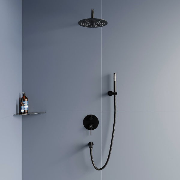 душевая система rgw shower panels sp-52-1b 511408521-04 черная матовая