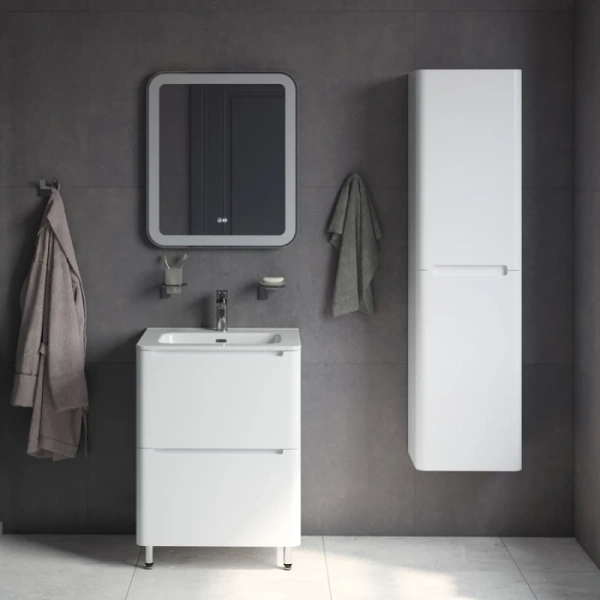 тумба с раковиной iddis edifice белая, 60 см edi60wfi95k