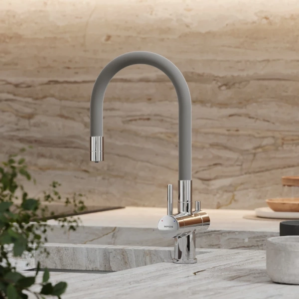 смеситель для кухни sancos lucia sc4004ch хром серый